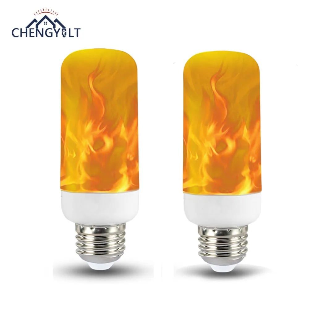

Light Bulb E26 E27 E14 LED Flame Effect Fire Flickering 5W AC85-265 1400-1600k Flickering LED Flame Lamp Night Light