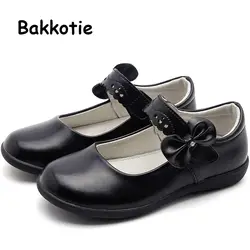 Bakkotie/2019 г.; детская Осенняя обувь из натуральной кожи; Новинка; модная обувь Mary Jane на плоской подошве для маленьких девочек; детская