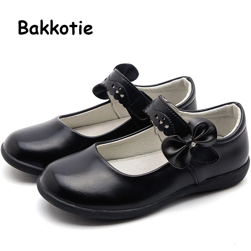 

Bakkotie 2019 Kids Autumn Genuine Leather Shoes Baby Girls New Fashion Mary Jane Flats Children Black Brand Dress Shoes
