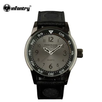 

INFANTRY Military Watch Men Minimalist Fashion Wristwatch Mens Watches Top Brand Luxury 2020 Black Leather Relogio Masculino