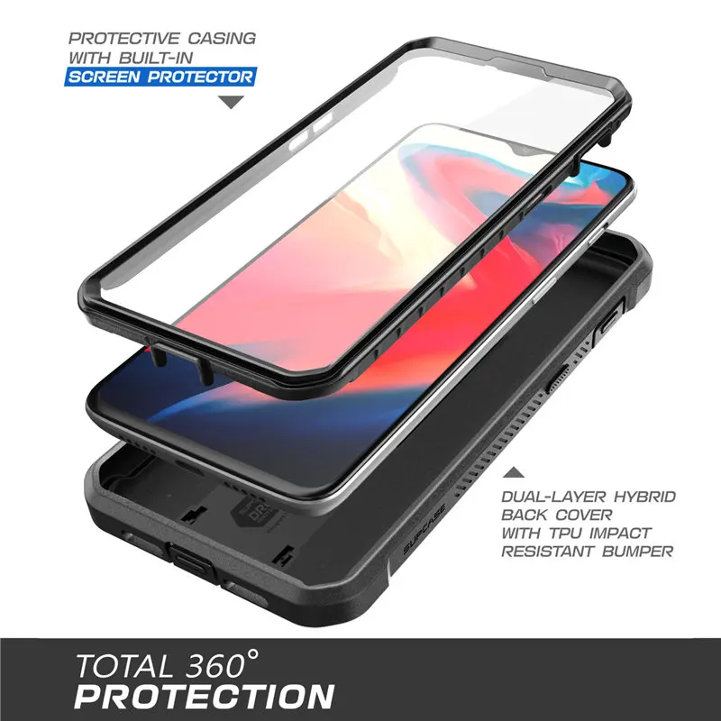 Для One Plus 6T чехол SUP чехол UB Pro Heavy Duty полноразмерный прочная кобура Peotective Чехол со встроенной Экран протектор и подставки