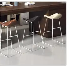 Скандинавское барное кресло креативные современные ровные цилиндры стул передний стол стул повседневное молочный чай кофейня высокий стул