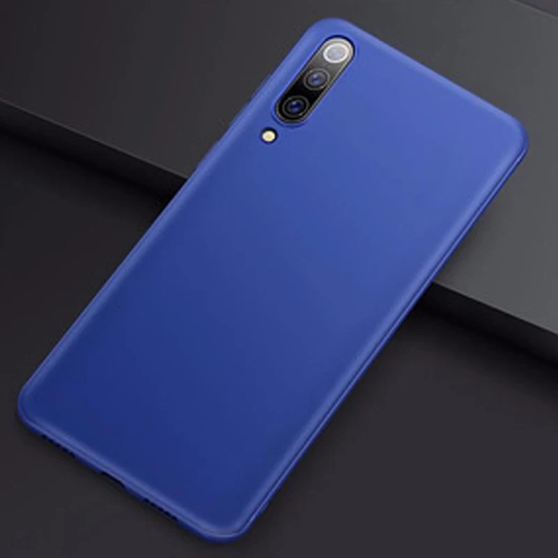 Xiaomi mi 9 чехол Ультратонкий 0,6 мм Не оставляющий отпечатков пальцев Матовый ТПУ чехол для телефона для Xiaomi mi 9 Lite mi 9 SE 9T Pro - Цвет: Синий