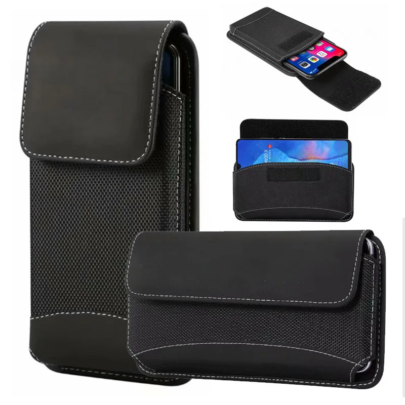 

Nylon Vertical Horizontal Holster Pouch Case with Belt Loop For BLU C5L S532U C6L Vivo XL4 GO R1 HD C6 C4 OnePlus2019 L4 C5 2018