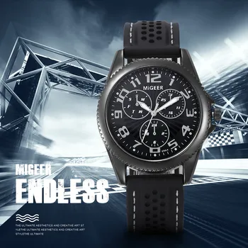 

Reloj Hombre Men Fashion Silicone strap Sport Cool Quartz Hours Wrist Analog Watch Oologio Uomo