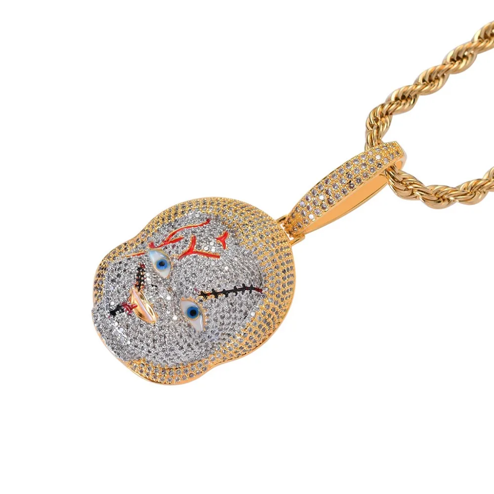spesifikasi Hip Hop AAA CZ Batu Membuka Bling Es Keluar Anak Bermain Benih dari Chucky Liontin Kalung untuk Pria Rapper Perhiasan warna Emas Murah Hip Hop AAA CZ Batu Membuka Bling Es Keluar Anak Bermain Benih dari Chucky Liontin Kalung untuk Pria Rapper Perhiasan warna Emas