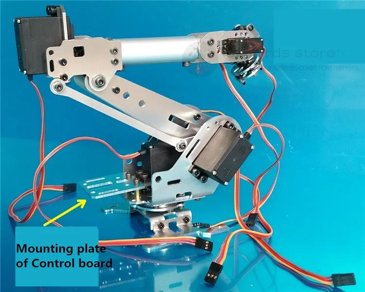 6 DOF CNC алюминиевая Роботизированная рама руки ABB промышленная модель робота 6-asix robot arm 6 servos