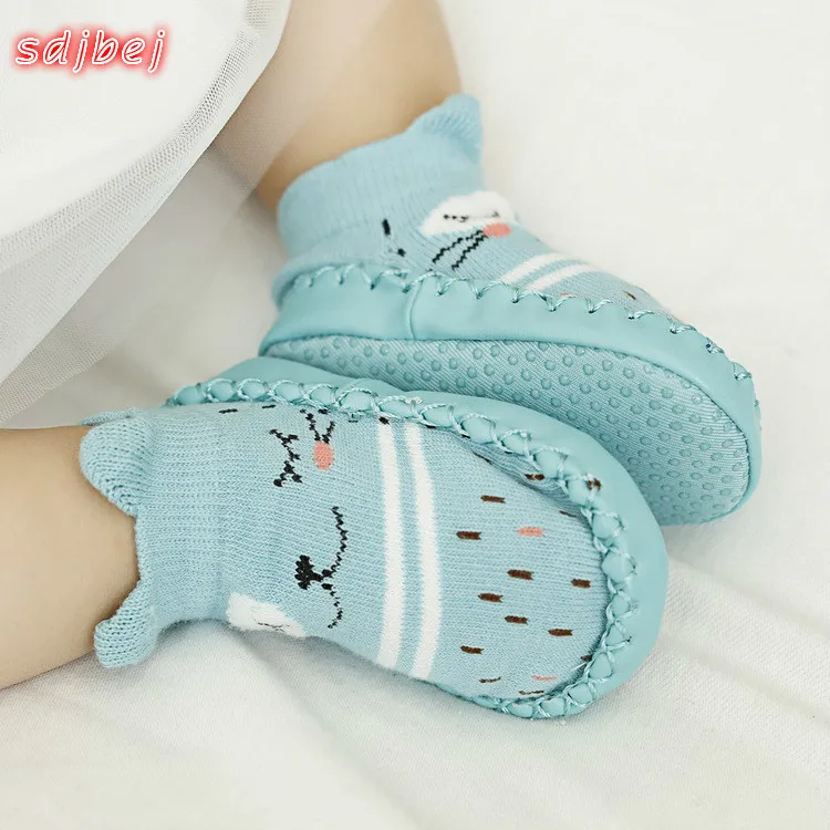 

Toddler Baby Shoes Infant First Walker Infant Cartoon Socks Kids Indoor Floor Socks Non-Slip Baby Socks Moccasins Slippers