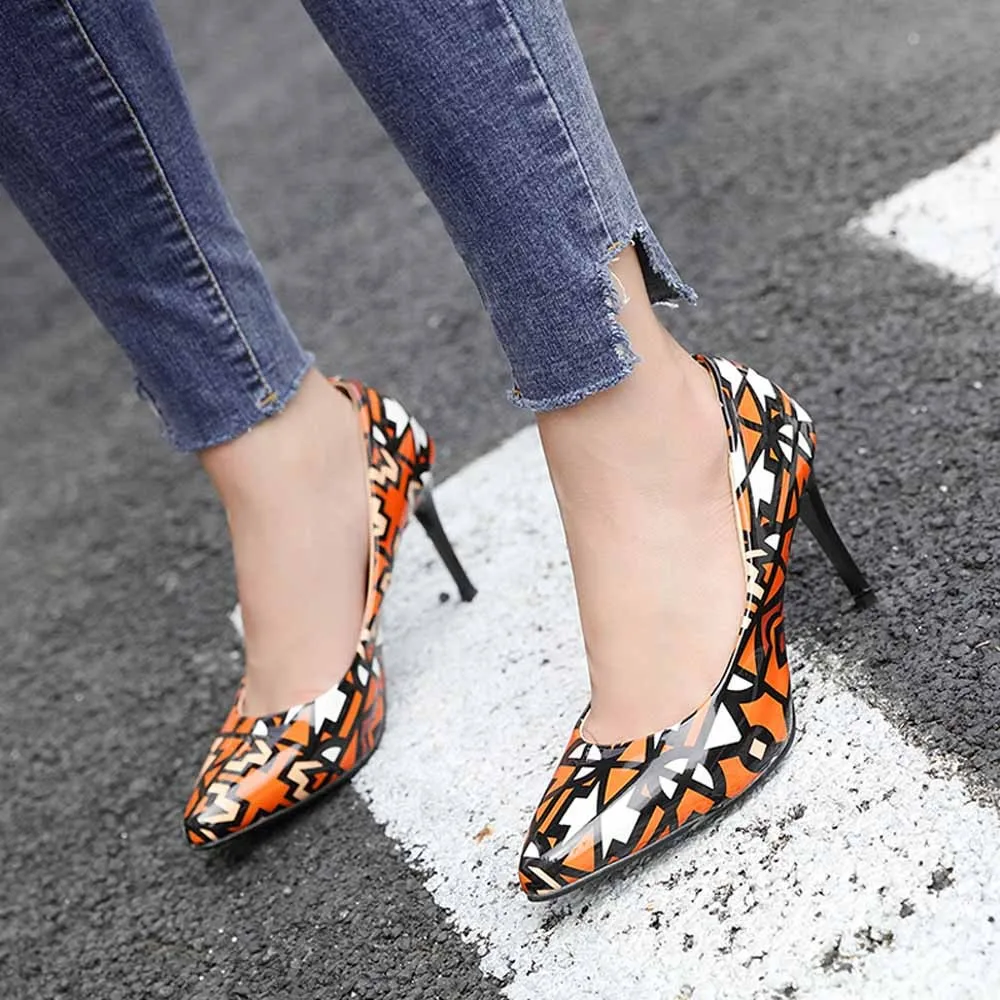 

YOUYEDIAN Fashion High-Heeled Women Shoe Patent Leather Pointed Shallow Shoe Wedding Shoes Women Boots Fashion Casual #g2