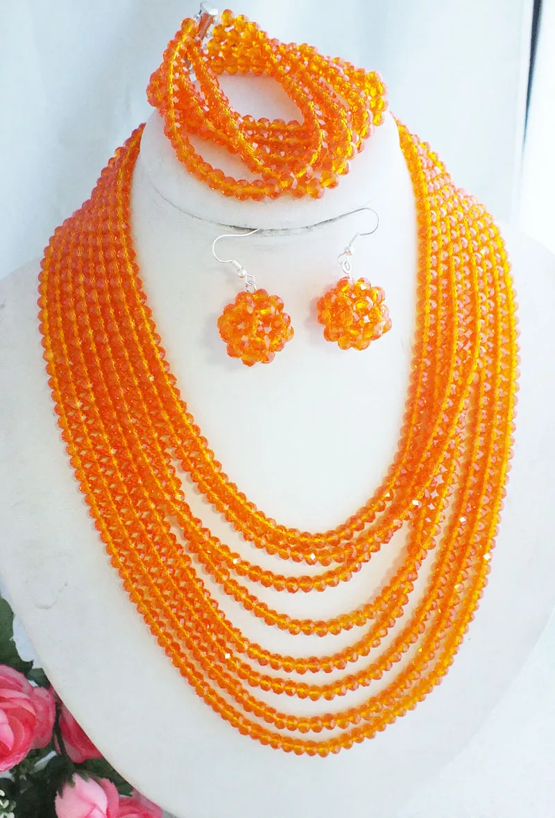 Shiny and fancy jewelry!!! your own style with orange jewelry necklace