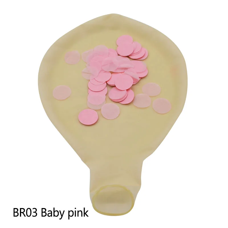 36 дюймов гигантский воздушный шар "Конфетти" ко дню рождения, вечерние Свадебные украшения красочные надувные прозрачные латексные воздушные шары вечерние Favos - Цвет: baby pink