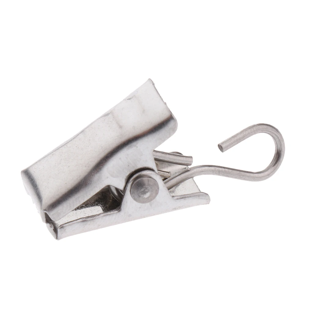 MagiDeal 30-Pcs Curtain Glider Window Treatment, Curtain Clips Hook Hanger, Clothes Line Peg 30mm Silver