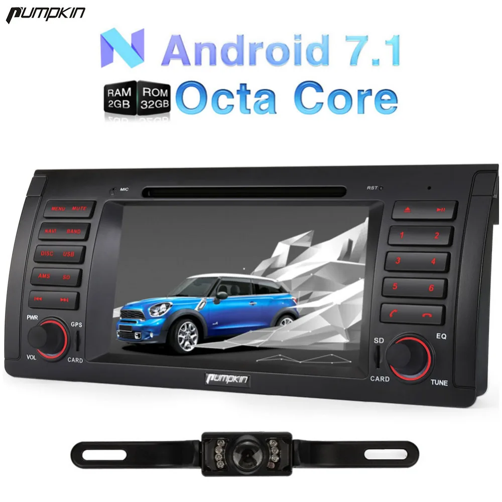 Тыквы 2 Din 7 'ƍ 1 dvd плеер автомобиля для BMW/M5/E39/E53 gps навигации Bluetooth