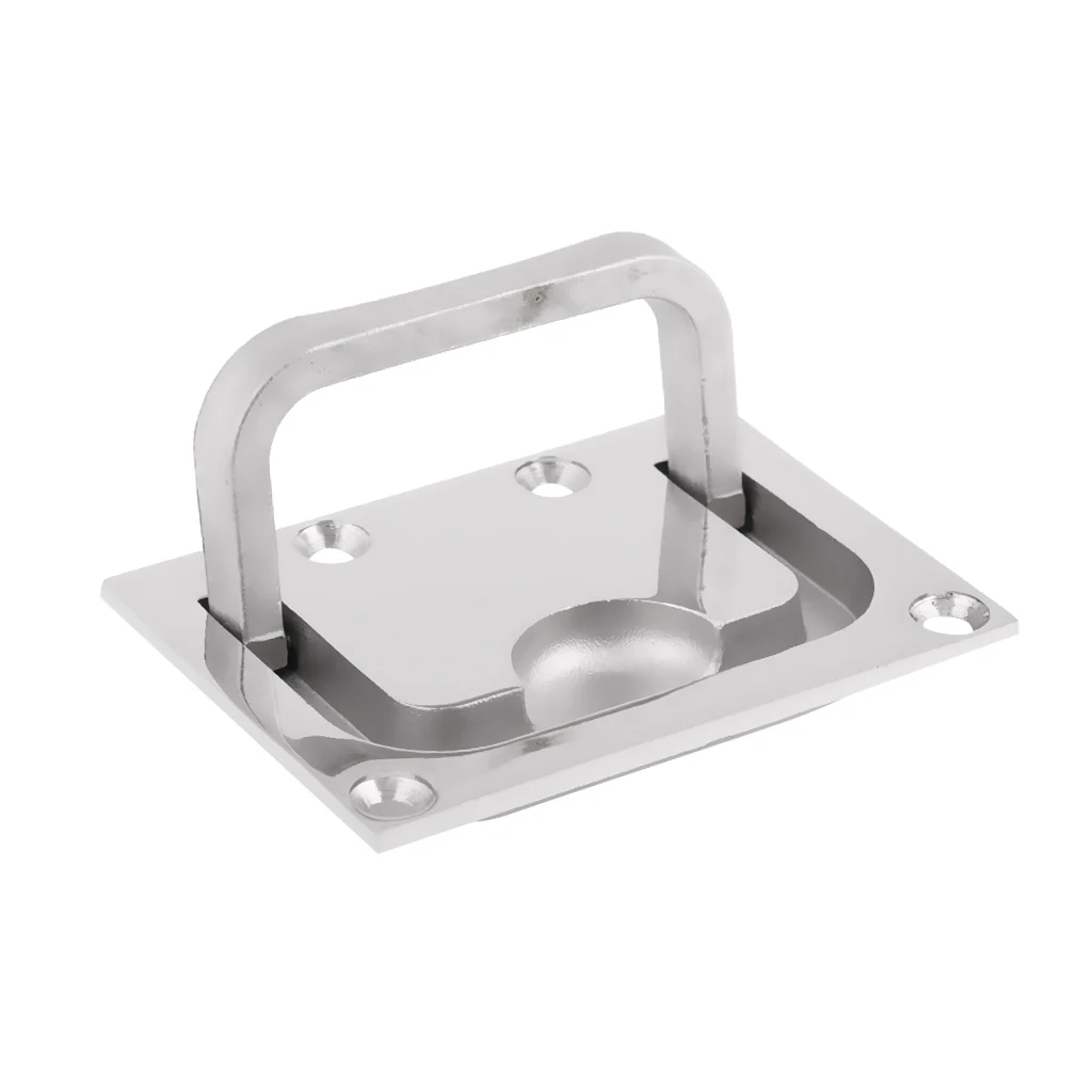 2 Pcs/Lot 316 Stainless Steel Flush Hatch Lift Ring Hatch Pull Handle Locker Cabinet Boat Marine Hardware 2.95 x 2.17 Inch