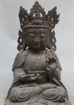 

RHS0002 17" Chinese Bronze Buddhism Kwan-Yin Guan Yin Bodhisattva Goddess Buddha Statue