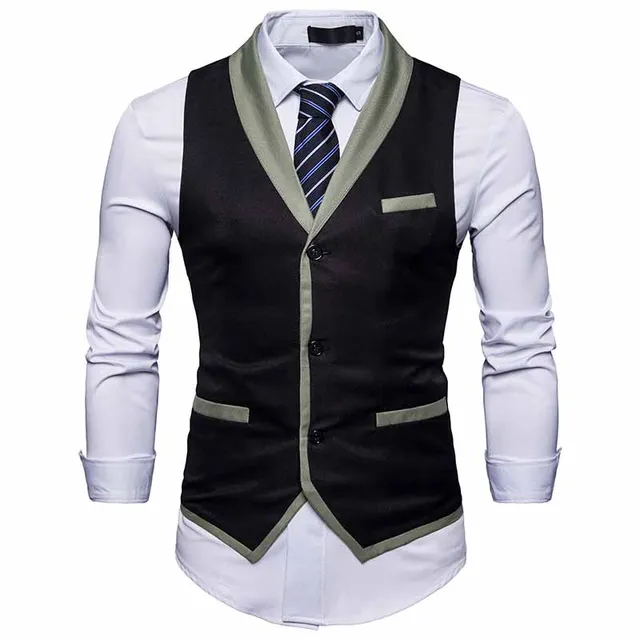 Buy New Arrival Men Vest Spring Autumn Fashion Black