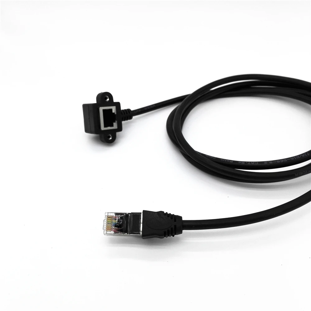 Down Angled 90 Degree 8P8C FTP STP UTP Cat 5e RJ45 Male to Female Lan