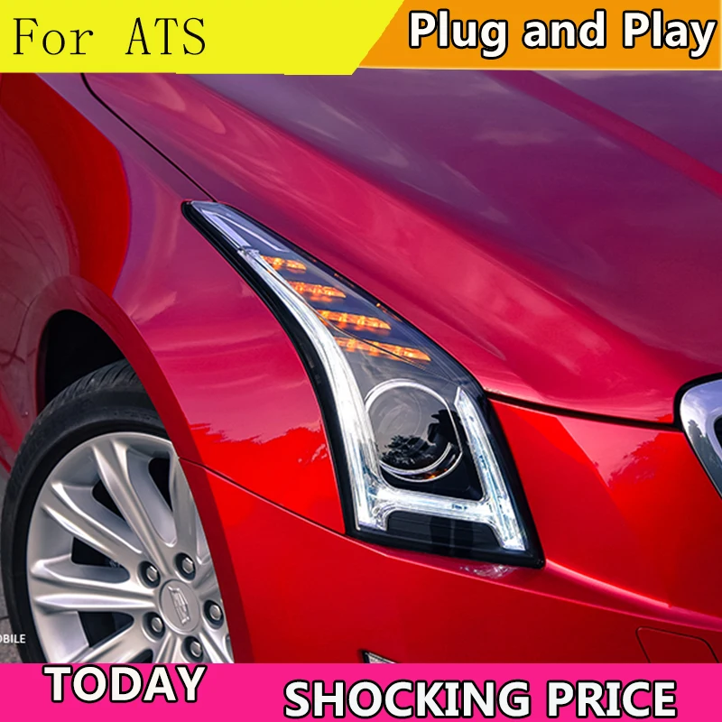 Новый автомобильный Стайлинг для Cadillac ATS светодиодный головной светильник 2014 2018