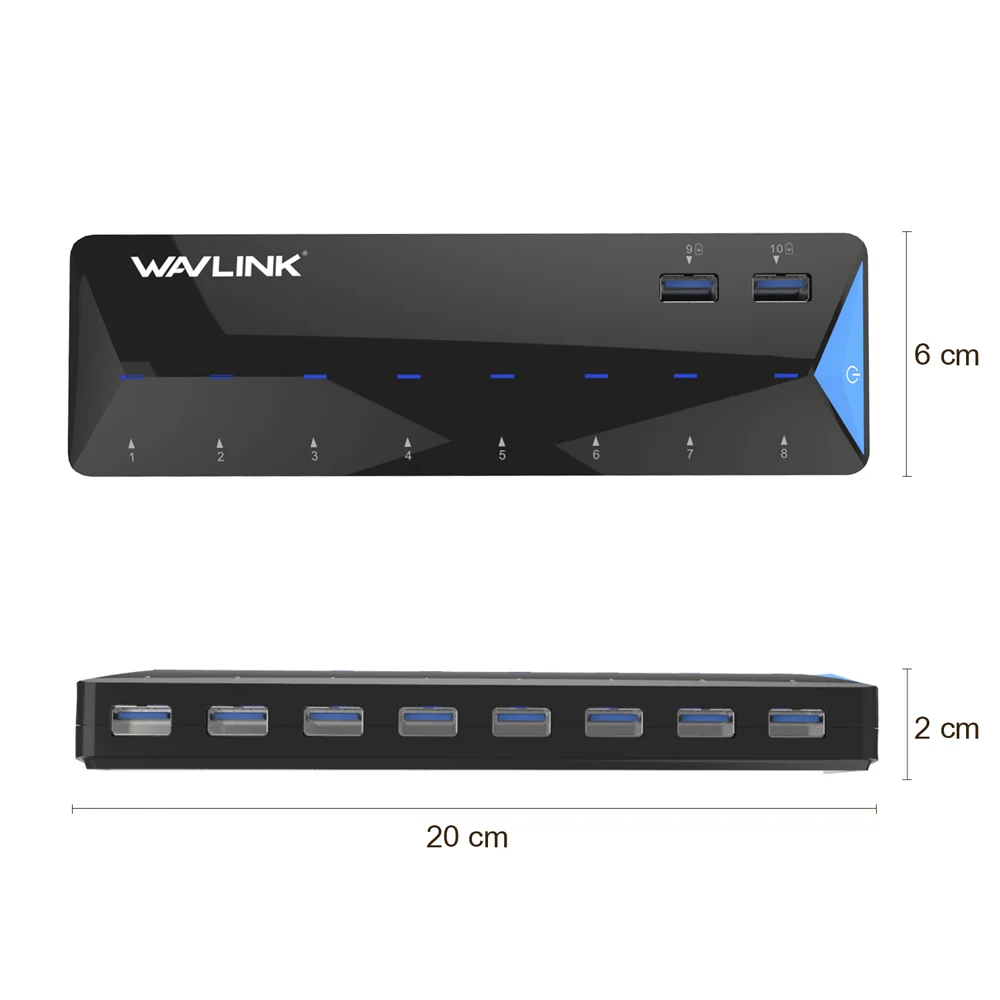 Wavlink 10 портов USB 3 0 концентратор многофункциональная Быстрая зарядка супер