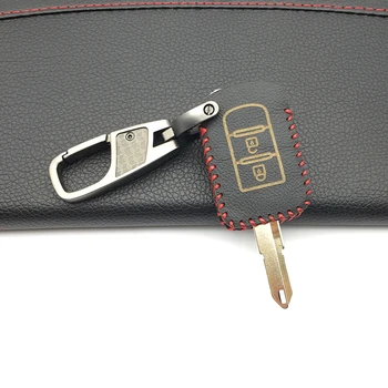 

Genuine Leather Case Car Key Cover for Mitsubishi ASX Outlander Lancer EX Galant Pajero 2016 2017 2 Buttons Car Styling