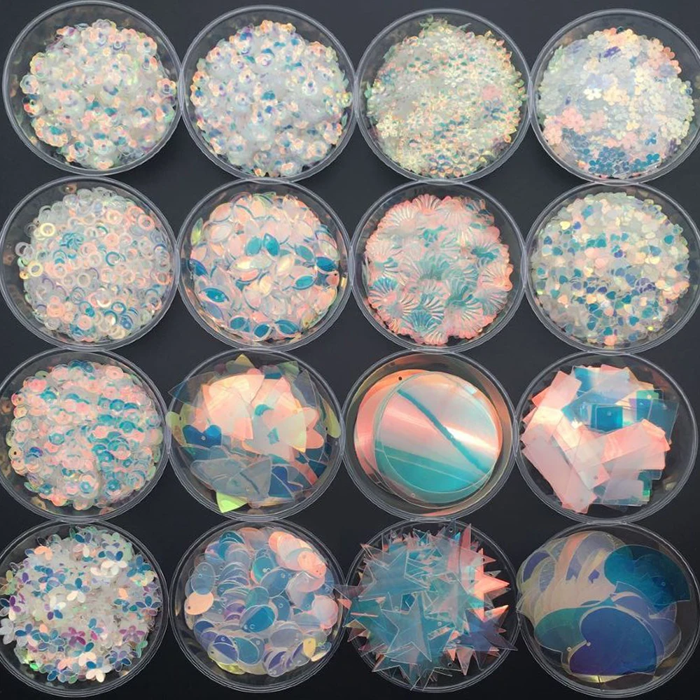 

20g Golden Transparent Series Loose Sequin Paillette Crafts Sewing,Women/Kids Garment DIY Accessories