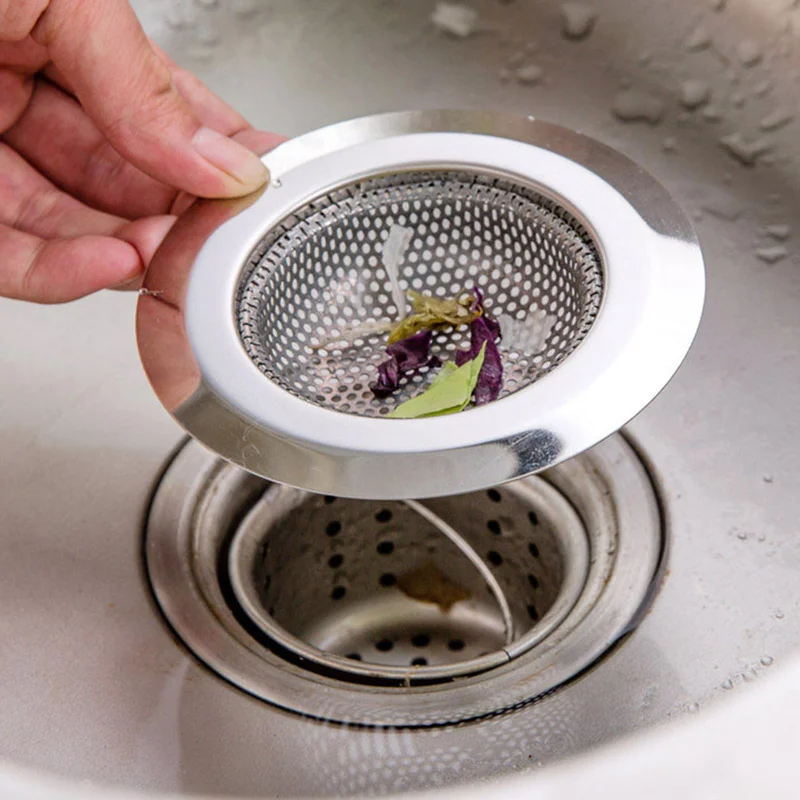 

7cm/9cm/11cm Kitchen Sink Strainer Drain Hole Filter Trap Metal Sink Strainer Stainless Steel Bath Sink Drain Waste Screen
