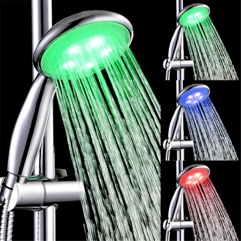 Great LED Shower Heads LED Temperature Control 3 Color Green Red Blue