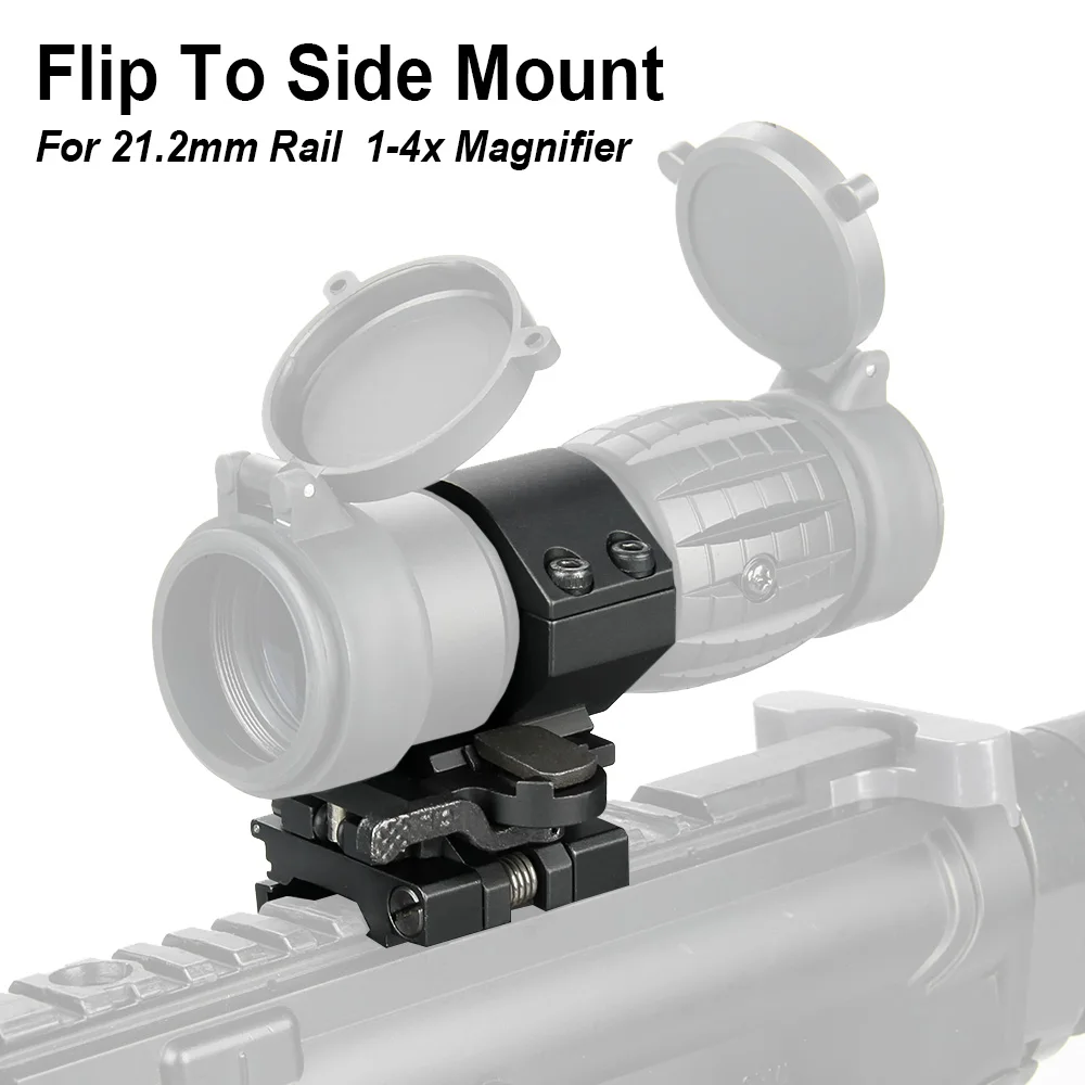 PPT Flip To Side Mount for 3x/4x Magnifier Quick Flip Scope Fit For 21.2mm picatinny weaver mount PP24-0003