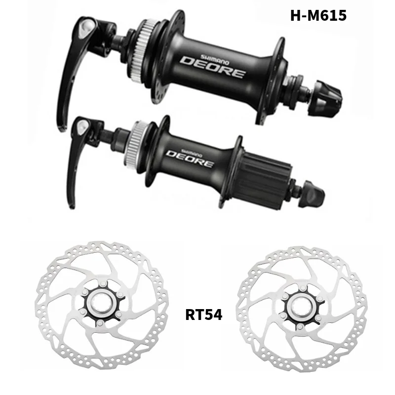 Ступицы shimano Deore M615 + роторы RT54 комплект дисковых втулок с 32 отверстиями передние и