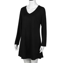 2017 Vogue high quality ladies dress Sexy Women Autumn Winter Casual Long Sleeve Evening Party Short Mini Dress M 9