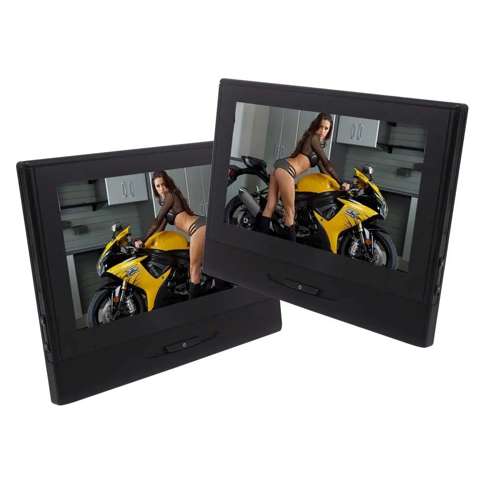 Pair of Headrest DVD Player 8'' 1080P HD Digital TFT Screen Keys Monitor Multimedia Choices USB SD card Complete Accessories |