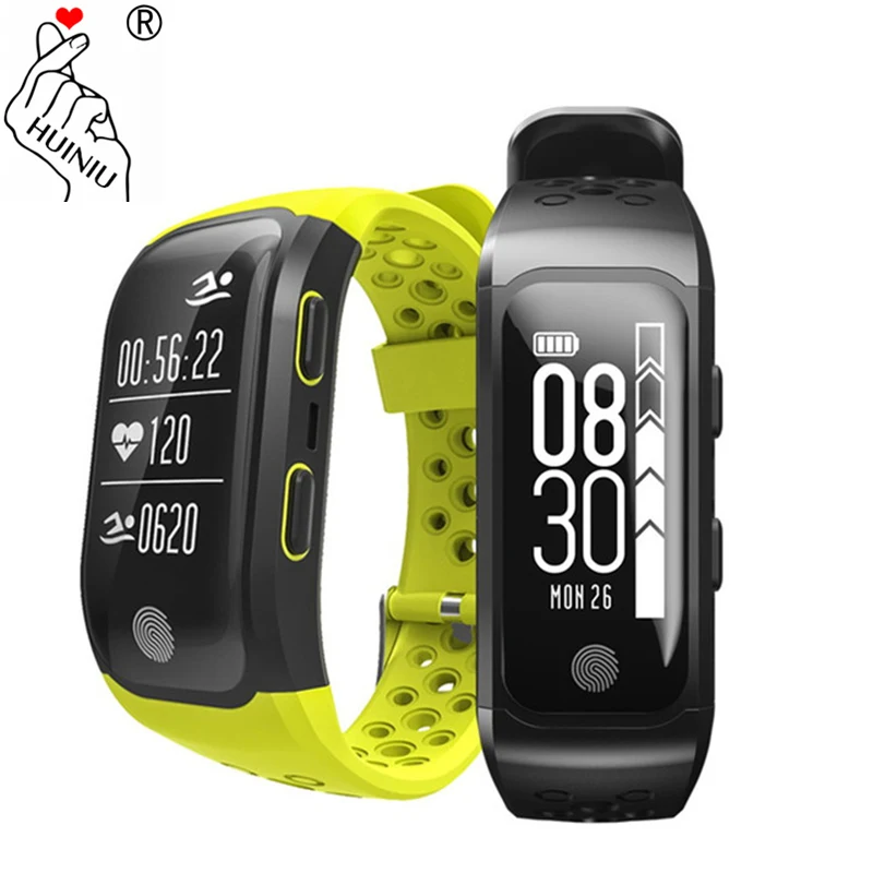 

HUINIU G03 Passometer Smart Wristband IP68 Waterproof Smart Band Heart Rate Monitor Call Reminder GPS Chip S908 Sports Bracelet