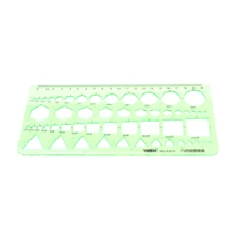 Совершенно зеленый пластик окружности, квадраты геометрические Шаблон Линейка подходит для студентов школьные канцелярские принадлежности