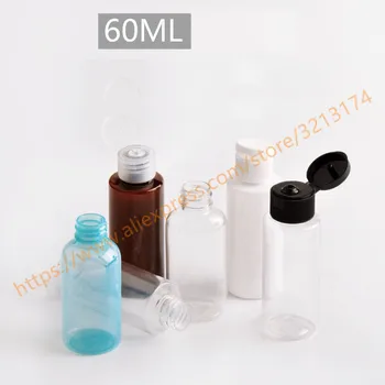 

60ml pretty colors PET samples bottle with plastic flip lid,essential oil/liquid/moisturizer/facial water container