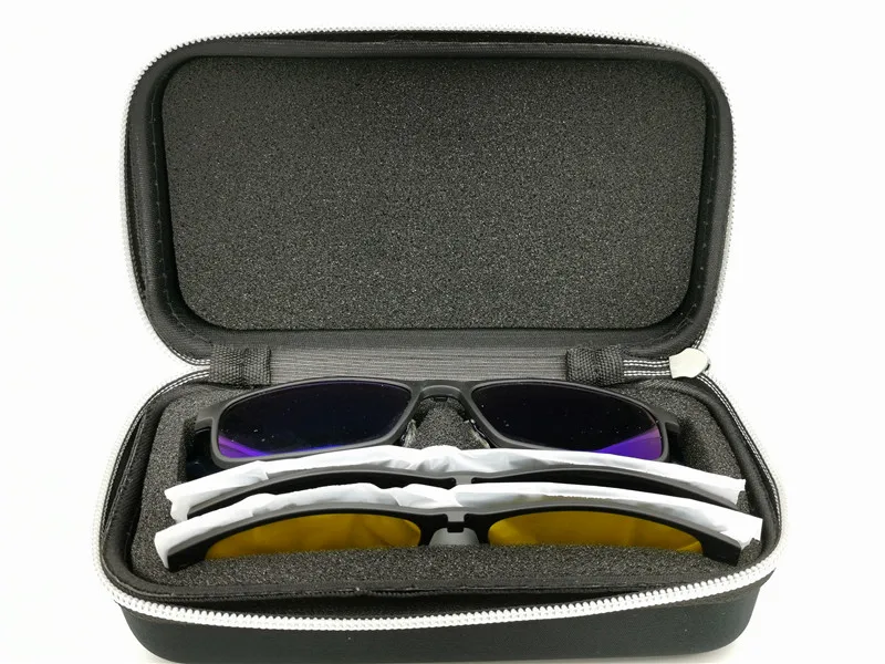 Розничная 9608 Металл комбинированный TR90 прямоугольная оптическая оправа для очков с 5 шт. клипсой съемные поляризованные солнцезащитные очки линзы