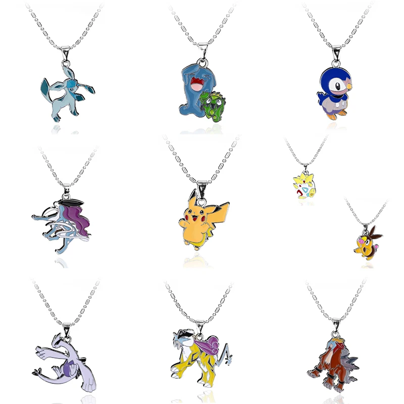 Wholesale Sale Pokemon Necklace Pokemon Go Pikachu Cute Leafeon Pocket