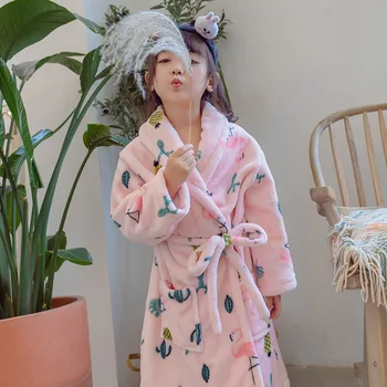 

Children's Robes for 4-10 Years Baby Kids Pajamas Boys Girls Cartoon Soft Bath Robes Sleepwear Bathrobes Kids Hooded Baby Robes