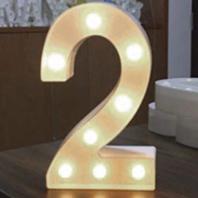 Светящийся светодиодный Ночной светильник лампа с английским алфавитом, цифрами, украшение для свадебной вечеринки, рождественские аксессуары для украшения дома - Цвет: 2