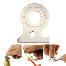 New 6-In-1 Multi-function Outdoor Pocket Survial Tool EDC Wrench Opener Safety& Survival Z0724