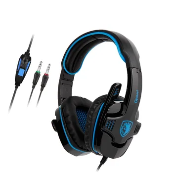 

GPOWER Gaming Headset 3.5mm Gamer Headphones Stereo Sound For PC Blue