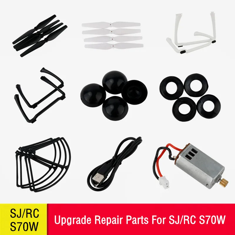 

Upgraded Repair Parts Propellers Blades Landing Motor Bearing Replacement For RC Drone SJRC S70W Quadcopter
