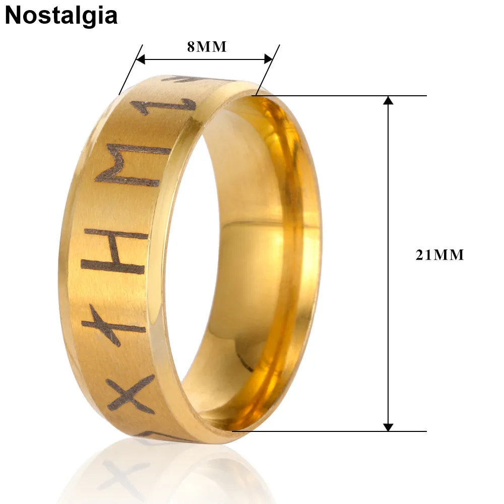 Norse Runes ювелирное изделие на пальце мужское кольцо из титана Viking черный синий