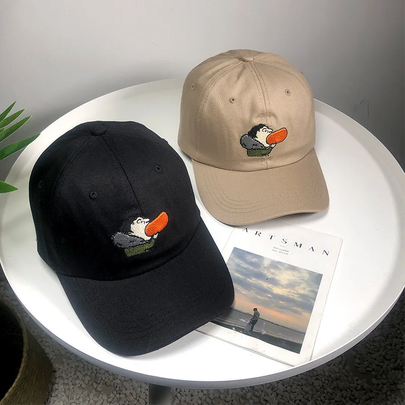 Унисекс для женщин мужчин бейсбольная Кепка Snapback повседневное кепки s съесть Хот дог Вышивка Новый хлопок s шляпа печати
