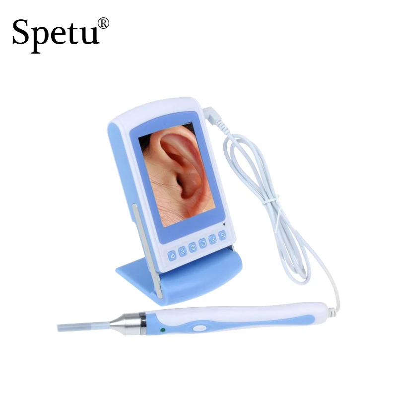 Spetu 4.3mm Len 3inch LCD family Healthcare Pocket Otoscope Nose Ear
