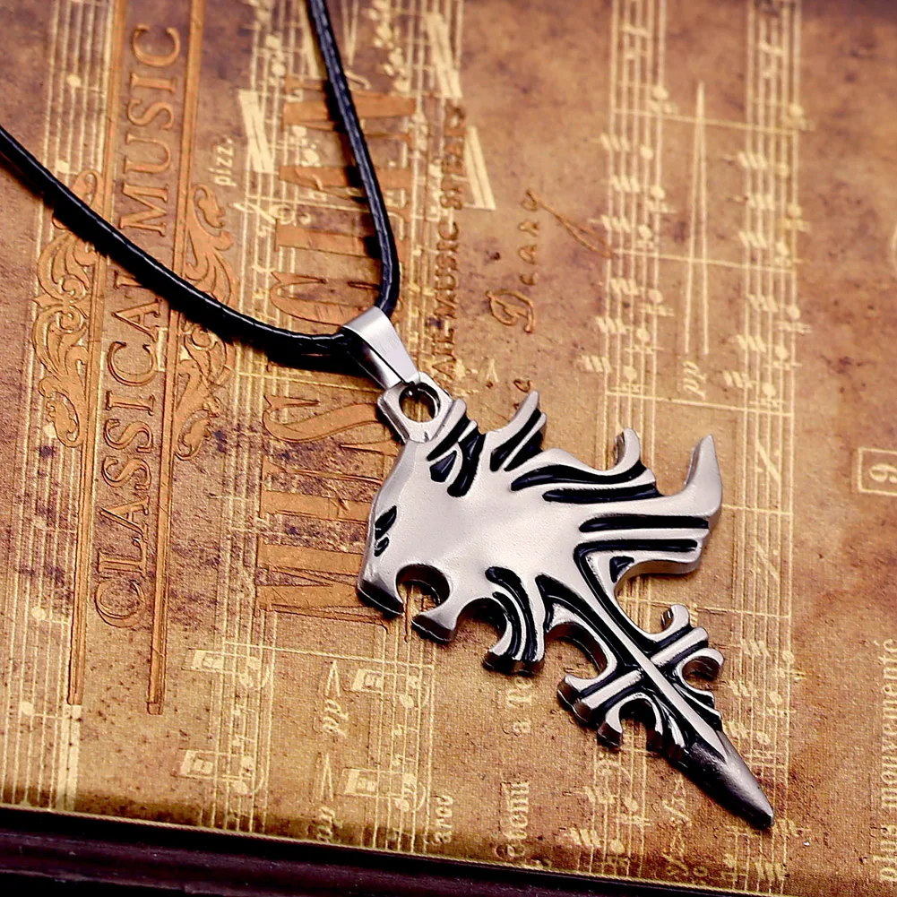 

Final Fantasy Necklace Sleeping Lion Heart Squall Pendant Necklace For Men And Women