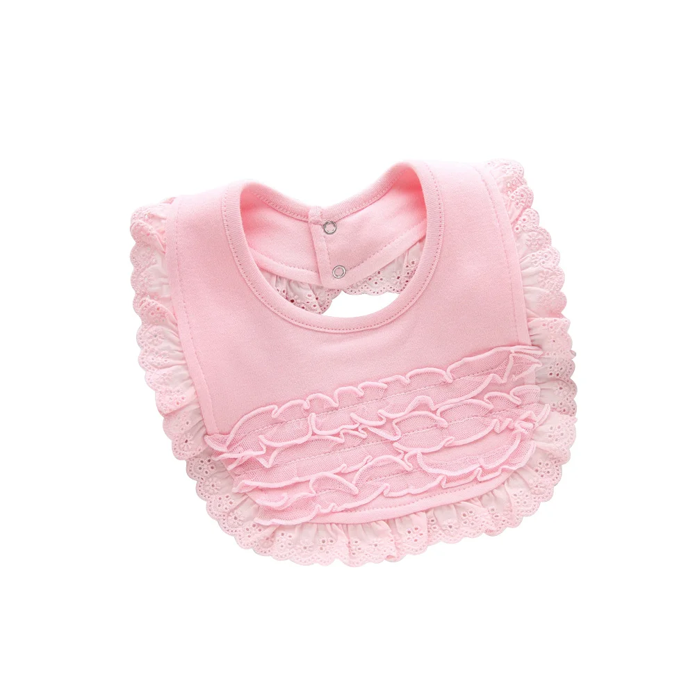3 PCS Cute Lace Baby Girls Bib Pink White Princess Bib For Girls Infant Baby Saliva Towels Burp Clothes Baby Girls Clothing (29)