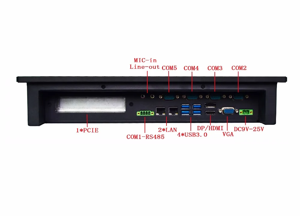 Qpc-150e Панель touch промышленный компьютер без вентилятора Intel Core i3-3110m Процессор, 32 ГБ SSD с VGA HDMI Порты и разъёмы и 5 последовательных Порты и
