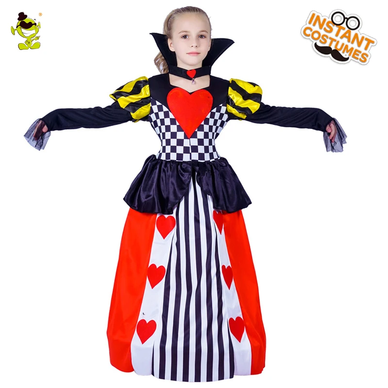 Girls Queen Princess Costume Child Fancy Dress Kids Halloween Cosplay
