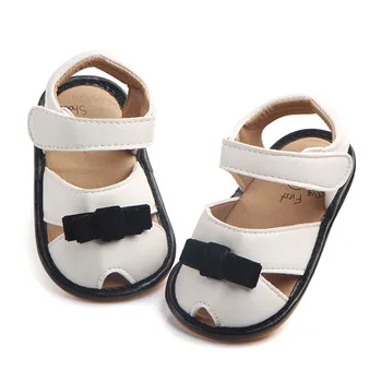

Summer Baby Girl Bow Knot Rubber Soled PU leather Shoes Infant Toddler Kids Print Bow-knot Outdoor Anti-slip First Walkers