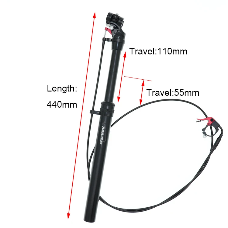 Tmars пипетка Подседельный штырь Регулируемая Высота 27,2X440 мм пульт дистанционного управления механический Подседельный штырь MTB велосипед 28,6 30,1 30,4 30,9 31,6